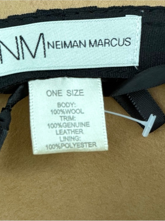 Neiman Marcus Camel Wool   Fedora with Black Leather Band main image 4